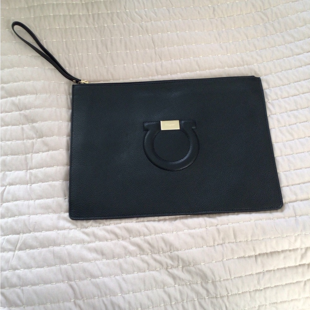 Ferragamo Leather Clutch